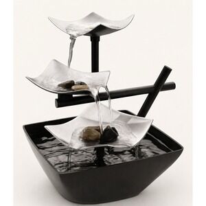 HoMedics EnviraScape Silver Springs Illuminated Relaxation Fountain WFL-SLVSC Ne